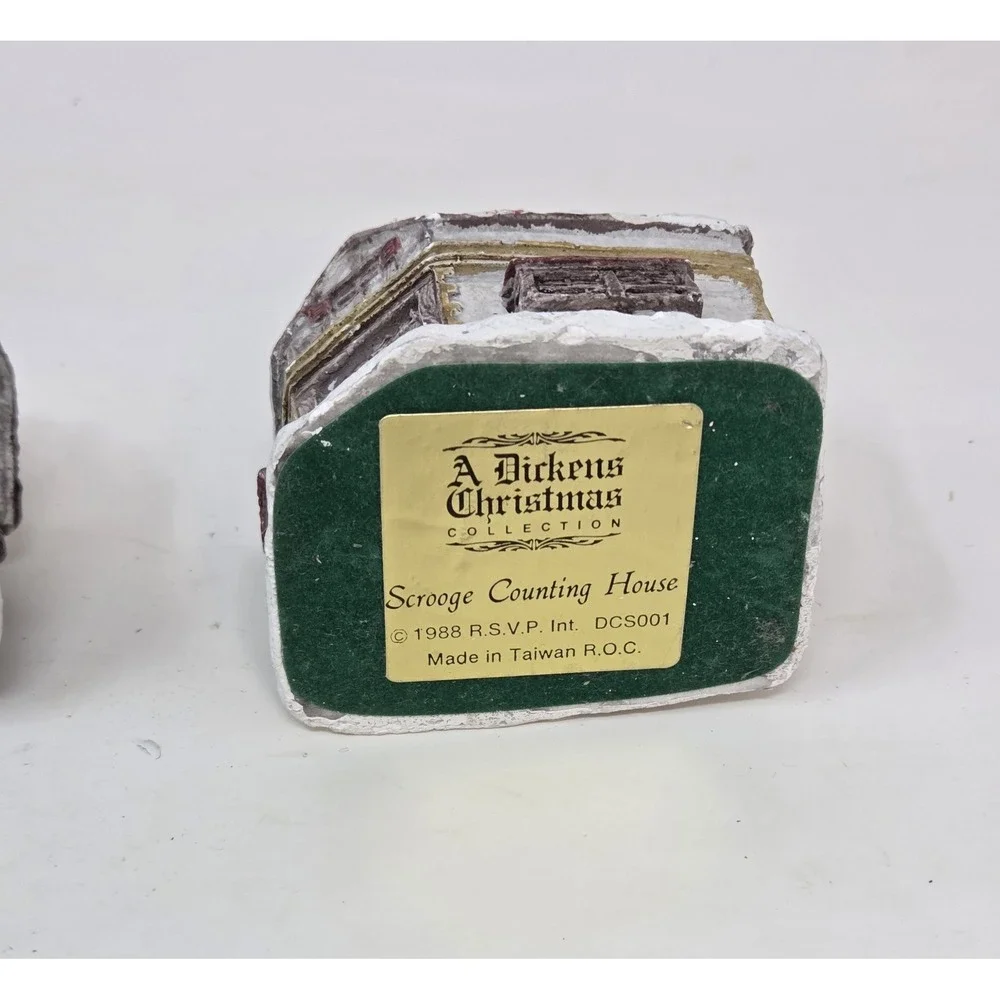 Vintage 1987-1989 RSVP Dickens Christmas Resin Cottages Village Lot of 5